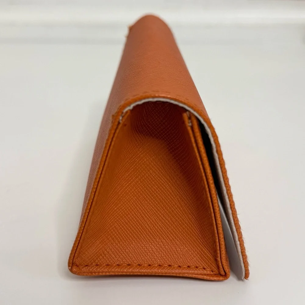 Tory Burch Orange Saffiano Leather Eyeglass/Sunglass Case (no frames included)